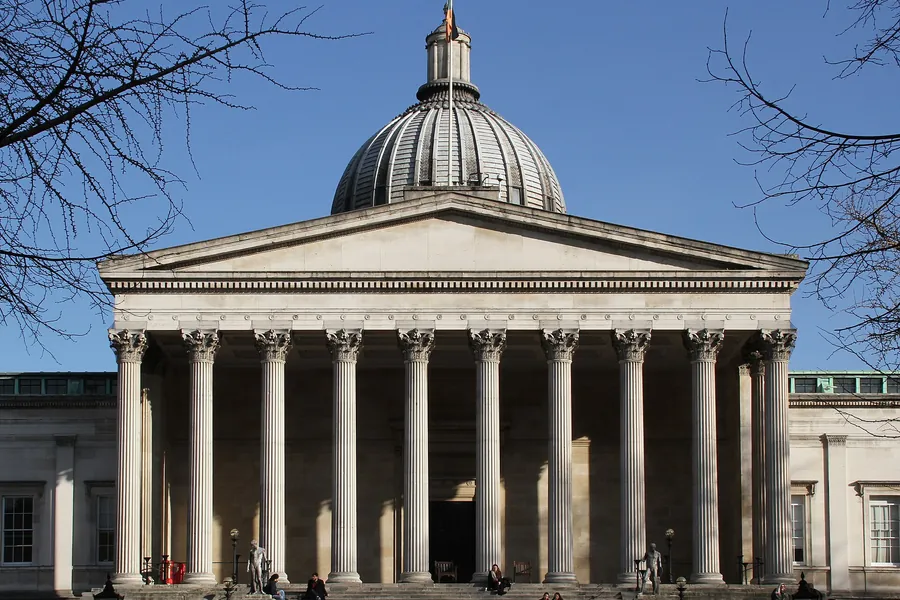 Wilkins Building portico at UCL